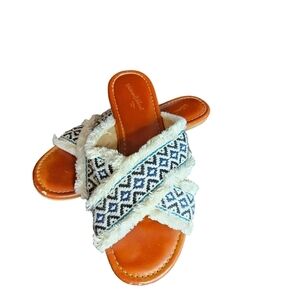 Universal Thread womens Jupiter cross band slide sandle size 7.